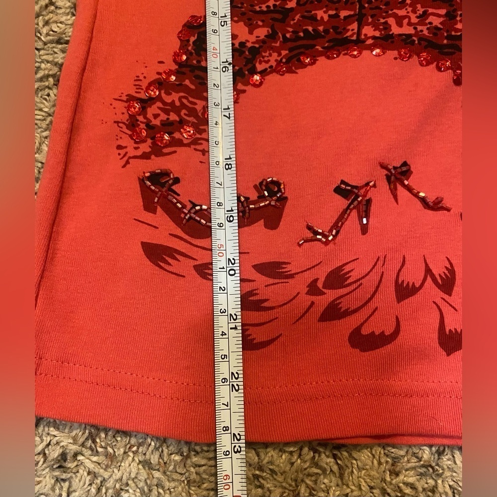 NWT keren hart zip front red Paris Y2K hoodie size large - Picture 6 of 6